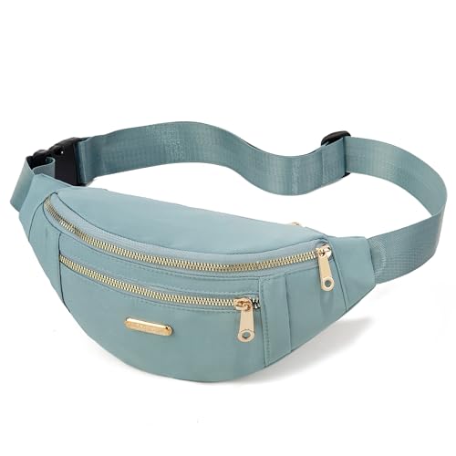 Fanny Pack Waist Pack for Women, Crossbody Purses Belt Bag for Running Sports Travel Hiking - Light Blue - color: D Light Blue