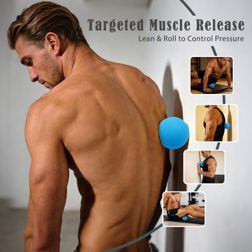 Silicone Massage Ball Set, 2 Pack Smooth & Textured with Mesh Bag - style: Smooth & Deep-Tissue Spiky Ball Set