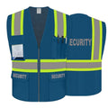 Security Vest for Men, High Visibility Mesh Vest, Blue, 2XL - color: Blue-security, size: XX-Large