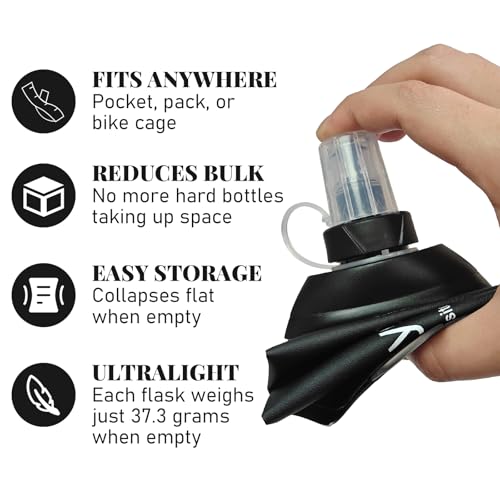 2x Soft Flask 500ml Foldable Hydration Flask Reusable