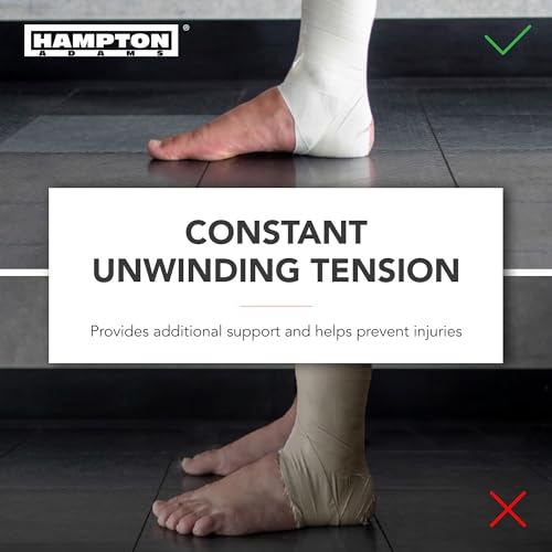 Hampton Adams Athletic Sports Tape, Very Strong, Easy Tear, No Residue - color: White (1.5 Inch)
