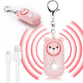 Personal Alarm for Women – 130dB Loud Rechargeable with Led Strobe Light, Self Defense Safety Alarm Keychain for Kids Elderly, Safe Sound Emergency Siren in Danger - color: Pink