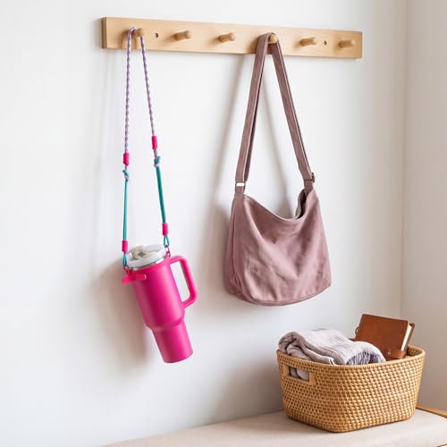 Water Bottle Strap Compatible with Owala & Hydro Flask 12 oz-40 oz, Holder with Shoulder Strap Compatible Stanley Cup Accessories - color: Red