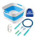 CPAP Cleaning Kit for Hose and Mask, Dual-Ended Hose Cleaner Brush for 22mm & 15mm Tubing, Collapsible Wash Basin, 2 Detail Brushes, Hook & Storage Bag, CPAP Cleaning Supplies - color: Pro