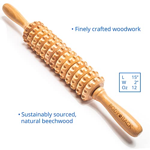 Body Back Wooden Therapy Roller, Muscle Roller for Pain Relief and Recovery - size: Straight