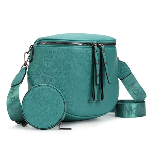 Montana West Crossbody Bag for Women, Vegan Leather Bum Bag with Coin Purse - color: Turquoise