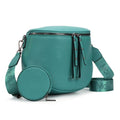 Montana West Crossbody Bag for Women, Vegan Leather Bum Bag with Coin Purse - color: Turquoise