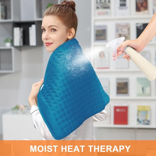 Heating Pad,Electric Heating Pad,Heating Pad for Back (Blue, 40"x20") - color: Blue, size: 40x20 Inch
