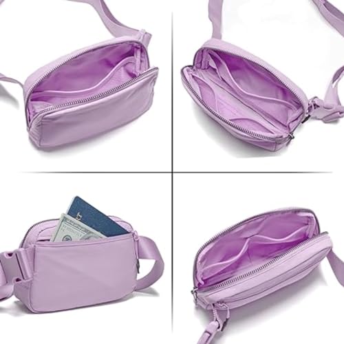 Tapp Collections Unisex Mini Crossbody Belt Bag with Adjustable Strap Small Waist Pouch for Workout Running Traveling Hiking - Lavender, 8’’ x 2’’ x 5’’ - color: Lavender