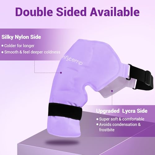 Comfytemp Shoulder Ice Pack Wrap Rotator Cuff Therapy (Large/X-Large) - color: Purple