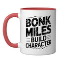 Mountain Trail Runner Who Packs Gels Still Bonks Mile Twelve Ceramic Mug, Red/White, 11oz - color: Red/White, size: 11 Ounces