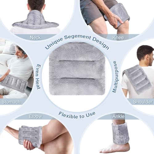 SuzziPad Microwave Heating Pad for Muscle Soreness Fatigue, 7"X16", Gray - color: Gray