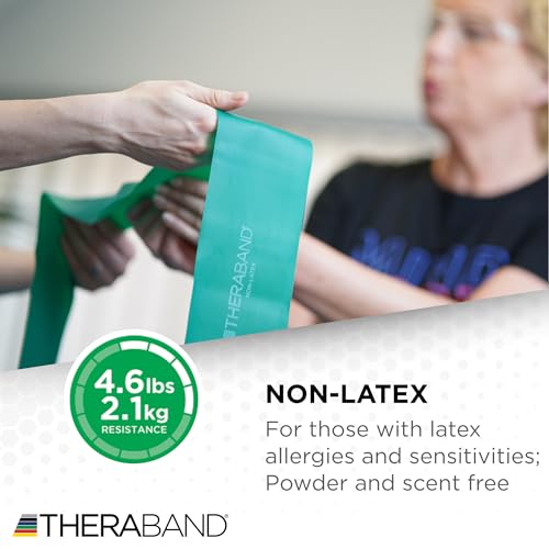 THERABAND Resistance Bands Set, Elastic Bands for Exercise & Physical Therapy, Strength Training for Upper & Lower Body Fitness - size: 3 Pack, style: Non-Latex Beginner