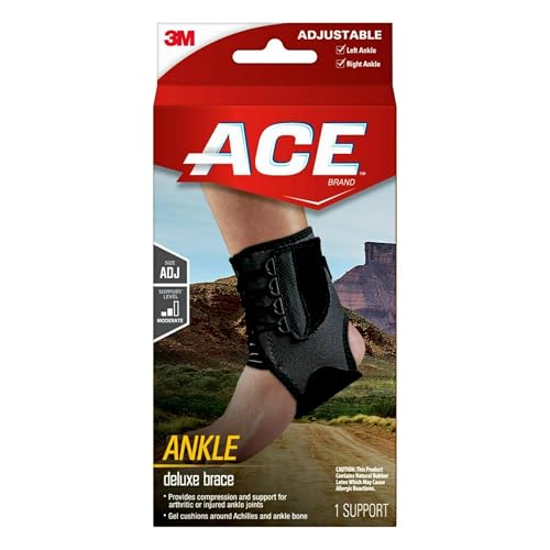 Ankle Brace, Deluxe, Adjustable, Moderate-Stabilizing Support 1 ct (Pack of 2)
