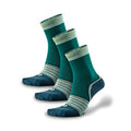 Thirty48 Cycling Socks with S.Café Fabric For Men and Women 3 Pairs - color: Green/Grey [3 Pairs], size: Small