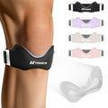 Patellar Tendon Support Strap, Knee Brace for Women & Men, Patella Band for Running Hiking Basketball Gym Fitness Tennis Badminton Cycling, Offers Relief from Meniscus Tear and Knee Pain - color: Black