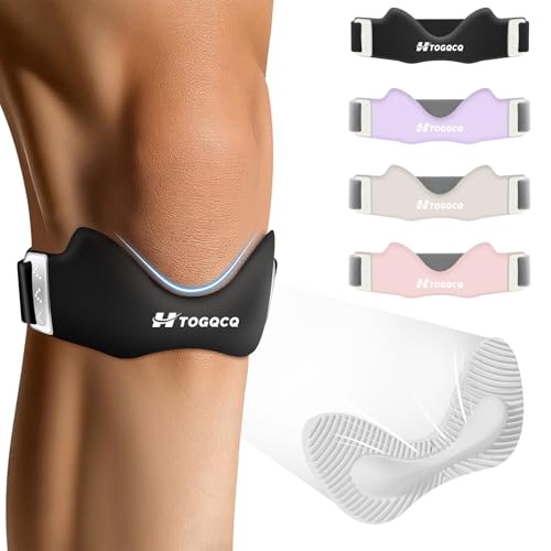 Patellar Tendon Support Strap, Knee Brace for Women & Men, Patella Band for Running Hiking Basketball Gym Fitness Tennis Badminton Cycling, Offers Relief from Meniscus Tear and Knee Pain - color: Black