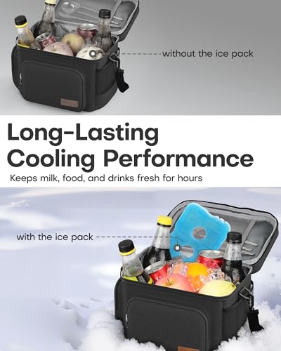 HOTOR Reusable Ice Packs for Cooler & Lunch Boxes – Slim, BPA-Free, Leakproof Gel Packs for Lunch Bag, Cooler Backpack & Travel Food Storage (4 Packs)