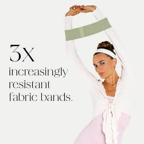 Bala Bands Resistance Bands, Non-Slip Fabric Exercise Bands - color: SAGE
