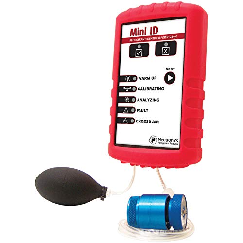 Mastercool 691234YF-MINI R1234yf Refrigerant Identifier – Compact PASS/FAIL Analyzer with NDIR Technology, Detects Air & Contaminants, Includes Calibration Kit
