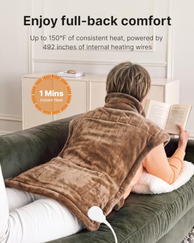 RENPHO Weighted Heating Pad for Neck, Shoulders & Back, Christmas Gift - color: Brown