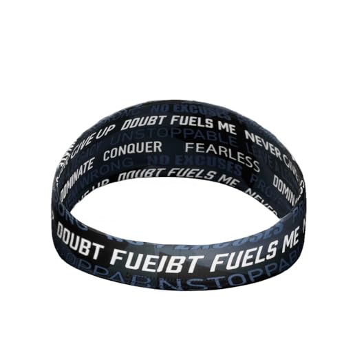 40+ Designs! Unisex Headband/Sweatband. Best for Sports, Fitness, Working Out, Yoga. Tapered Design - color: Dark Motivational