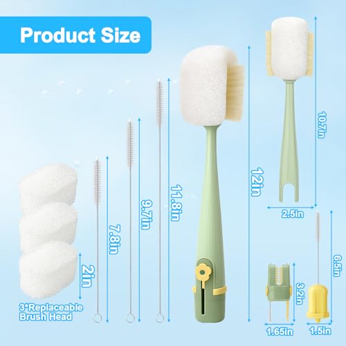 XANGNIER 5 in 1 Bottle Cleaning Brush Set,Multifunctional,7 Pcs - size: 7 pack