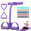 Resistance Bands Set for Women, 7-Piece Resistance Bands with Handles, Figure-8 Band & 5 Yoga Loop Bands, Medium Resistance for Home Gym, Pilates, Yoga, Stretching & Strength Training - color: Purple