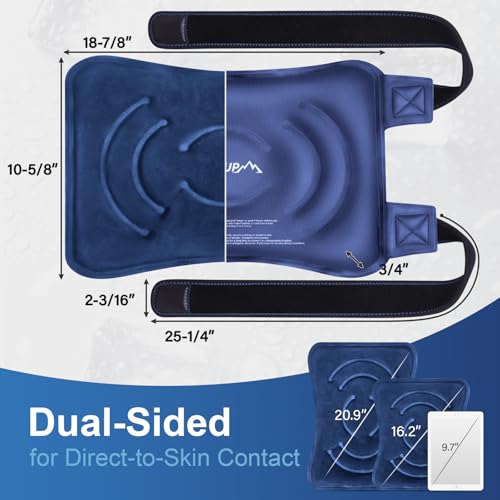 APEXUP Ice Pack for Knee Pain Relief, Large Reusable Wrap After Surgery, Flexible Gel Cold Pack for Injuries, Pain Relief for Back, Shoulder, Elbow, Ankle and Leg (Navy Blue, XXL, 1PK) - size: 2X-Large-1PK, style: Navy Blue