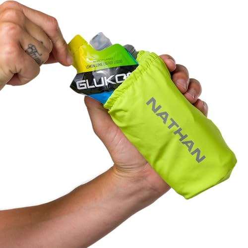 Nathan - Pinnacle 18oz Soft Flask Finish Lime/Reflective Silver OSFM - color: Lime Green, style: 18oz