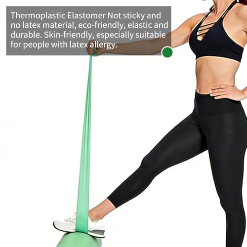 Resistance Bands Long Non-Latex Elastic Stretch Bands - color: Green-10/15lb, size: 5ft/6.5ft