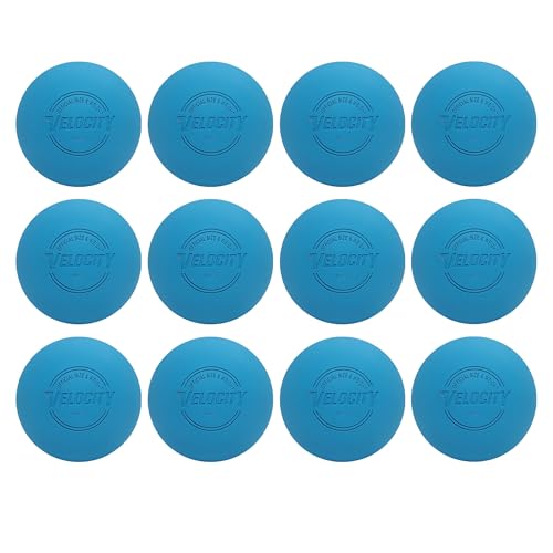 Velocity Lacrosse Balls - 1, 2, 3, 6, 12, 18, 24, 36, 60 and 120 Packs - for Practice, Official NFHS and College Approved Size - color: Light Blue, size: 12 Balls, style: Practice Ball