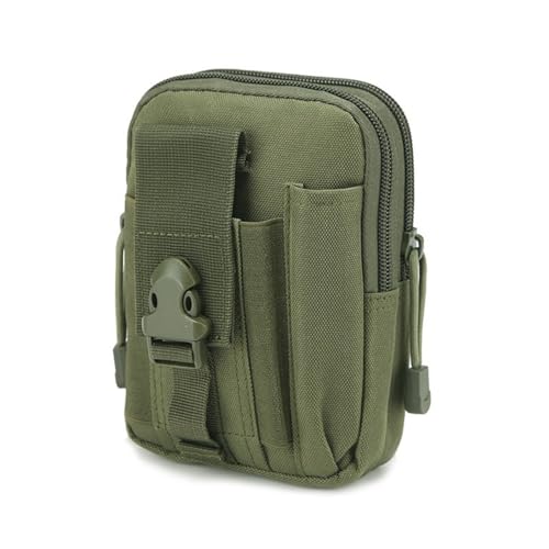 Belt Pouch, Tactical Molle Phone Pouch EDC Utility Pouches Waist Bag Packs, Small Cell Phone Holster Gear Tool Gadget Pocket for Men Running - color: Green