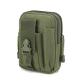 Belt Pouch, Tactical Molle Phone Pouch EDC Utility Pouches Waist Bag Packs, Small Cell Phone Holster Gear Tool Gadget Pocket for Men Running - color: Green