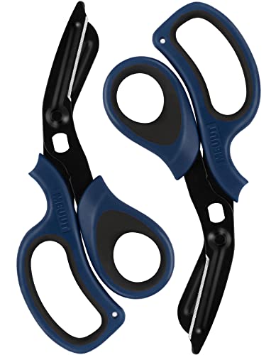 MEUUT Medical Scissors 2-Pack Trauma Shears for Nurses All Purpose Scissors - color: Navy/Black+navy/Black