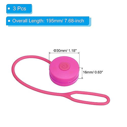 PATIKIL LED Running Light, Silicone Rope Bike Safety Light Running Lights for Runners, Cycling - color: Pink