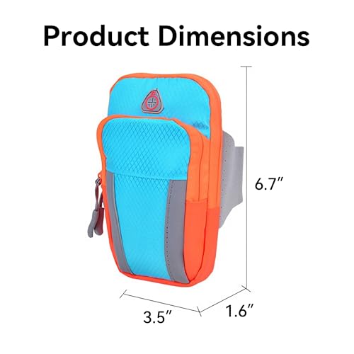 Sports Armband Running Arm Bag Waterproof Phone Holder for Outdoor Fitness and Jogging Cyan