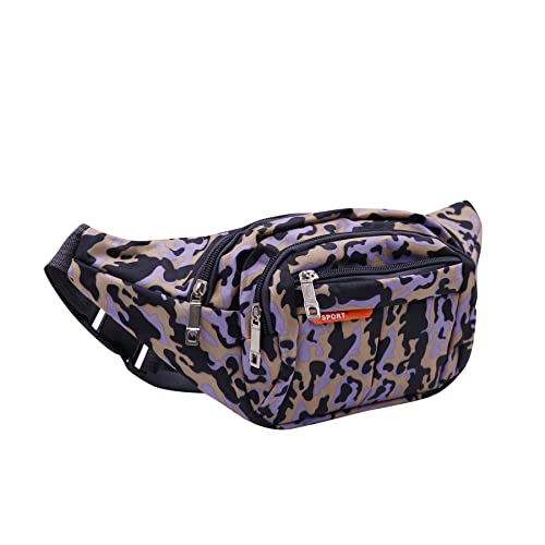 AIBEARTY Kids Fanny Pack Boys Small Camouflage Waist Pack Belt Waist Bag Pack Pouch with Adjustable Strap for Children Sport Running, Camping, Trip Deep Grey(2 Layer) - color: Deep Grey (2 Layer)