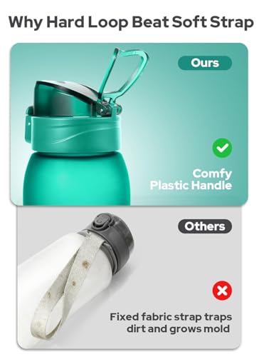 Opard Zip 32oz Plastic Water Bottle Dishwasher Safe, Leakproof Flip-Top Lid, BPA Free Tritan, Wide Mouth Reusable Sports Water Bottle for Gym Hiking Commuting Outdoor Travel and School - color: Louise Turquoise, style: 32 Ounces