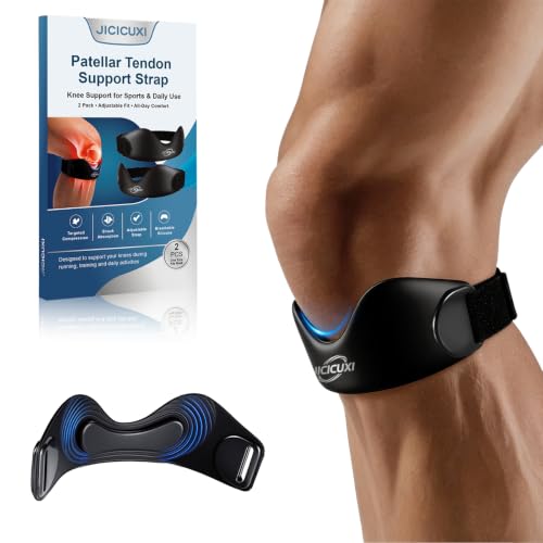 Silicone Patellar Tendon Support Strap 2 Pack Knee Brace