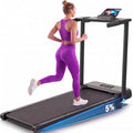 ANCHEER Incline Walking Pad with Handle Bar, Foldable Treadmill-Home/Office - color: 09-Black