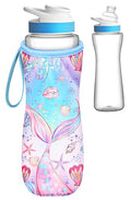 Water Bottle Sleeve for Cirkul 22 oz - Bottles Cover Holder Carrier Bag with Handle Strap - color: Blue Pink