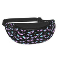 Dujiea Fanny Pack, Cute Flying Bats Waist Bag With Headphone Hole Belt Bag Adjustable Sling Pocket Fashion Hip Bum Bag For Women Men Kids Outdoors Casual Travelling Hiking Cycling - color: Cute Flying Bats