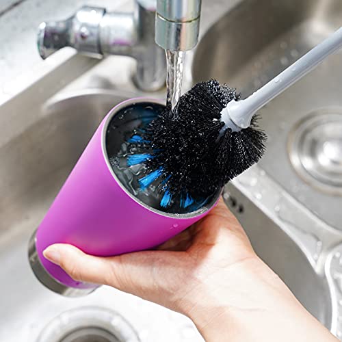 MOSOLAN Long Handle Bottle Brush, Water Bottle Brush Cleaner, 2 Pack