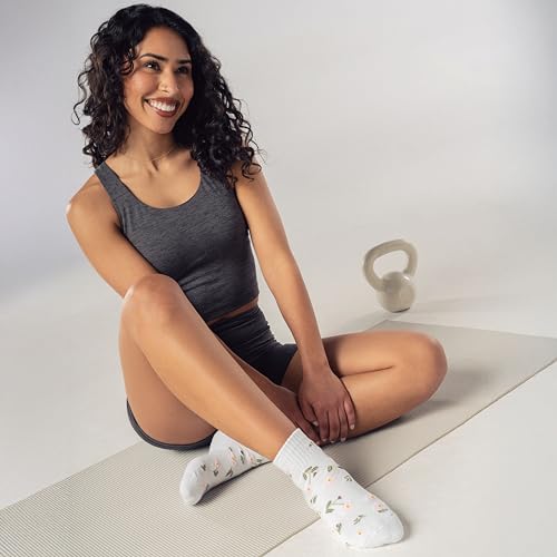 adidas Women's Athletic Cushioned Quarter Ankle Socks 6 Pairs - color: Graphic/Glow Blue/Grey/Frozen Purple