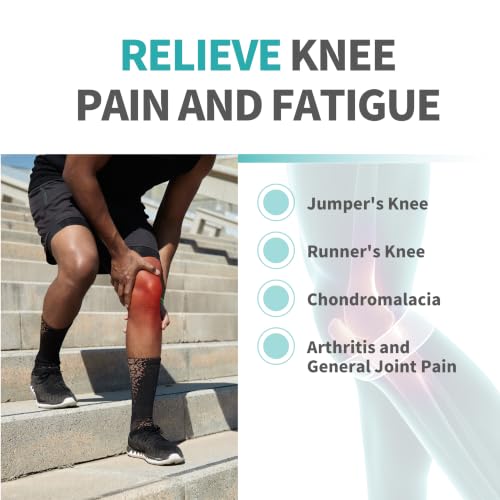 Vital Salveo- Elastic Breathable Knee Patella Wrap Compression Bandage Brace Support Straps for Pain Relief, Joint Stabilize for Men Women Basketball, Tennis, Soccer, Football (Pair) Black /2"* 16" - size: Patella 2"*16"(Pair)