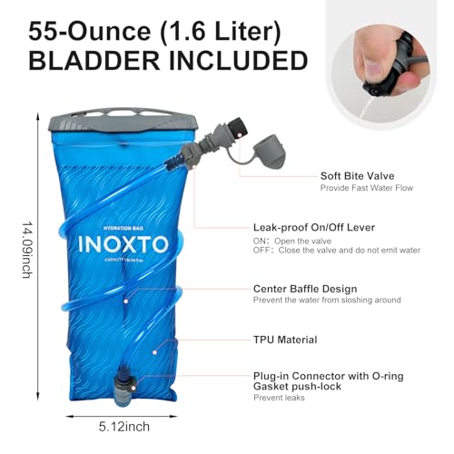 IX INOXTO Running Vest Hydration Backpack, Lightweight Running Backpack - color: White