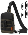 Peicees Crossbody Bag for Men Mini Sling Bag Anti Theft Purse, Army Green - color: Army Green