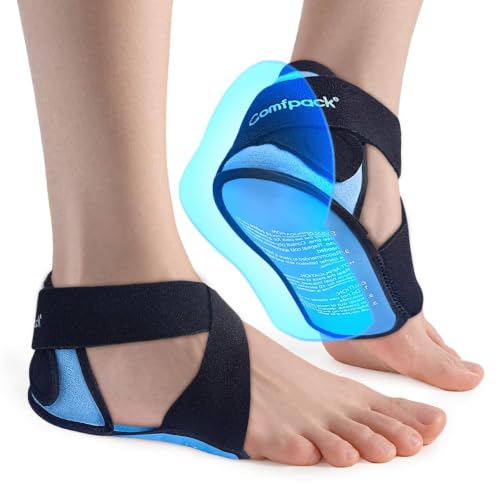 Comfpack Plantar Fasciitis Relief Ice Packs, 2PCS Heel Ice Pack Warp - color: Blue