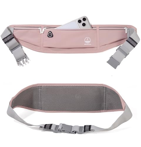 Slim Running Belt Fanny Pack, Phone Holder Waist Pack Money Belt - Pink - color: X Pink